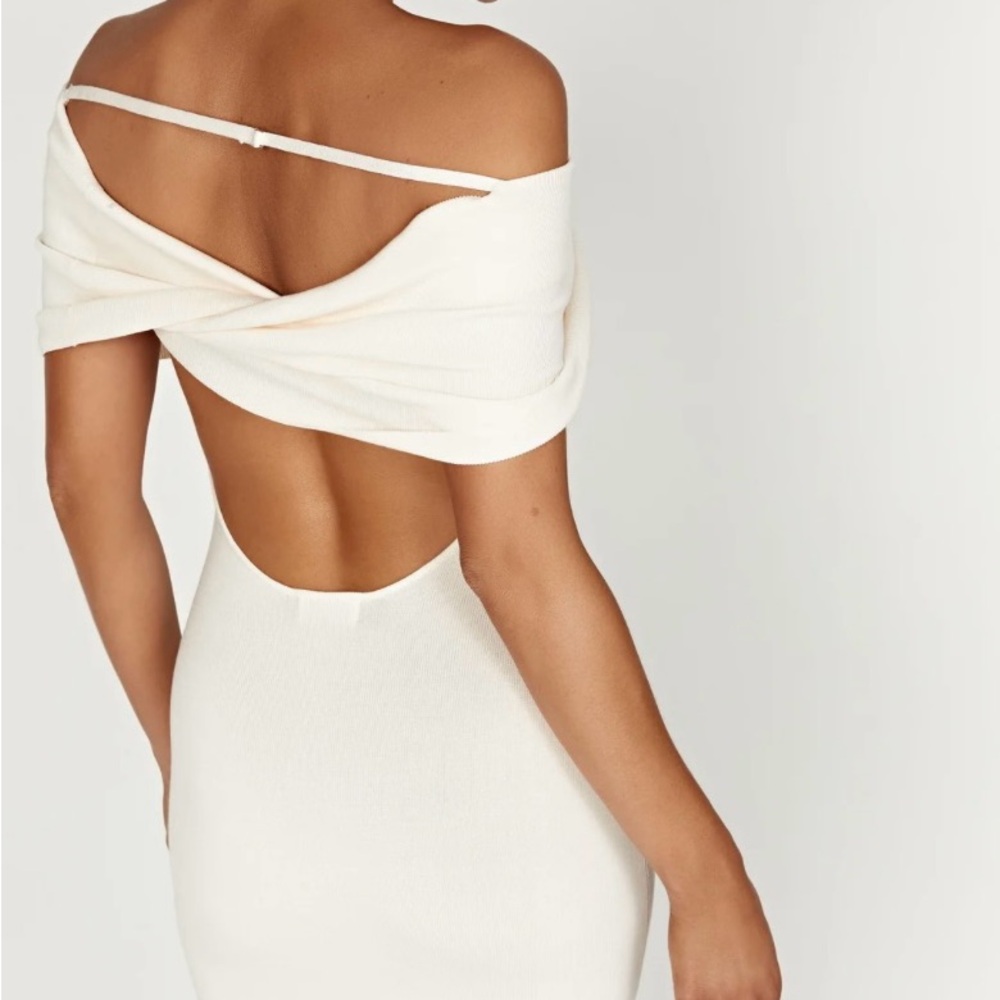 Meshki NEW Terese Off Shoulder Maxi Dress in Cream